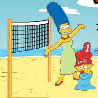 Волейбольная команда Симпсонов играть бесплатно